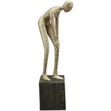 Skulptur ART Men silber H41 13x8x41cm, Poly