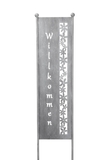 Stele Willk.Blüte,grau,28x118c Windschutz 