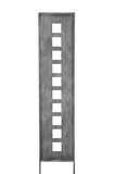 Met.Stele QUADRAT, 165cm, grau 33xH165cm