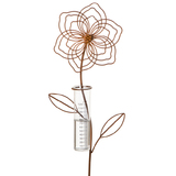 *Met.Stecker Blume rostf. L110 20x5xL110  m.Regenmessglas